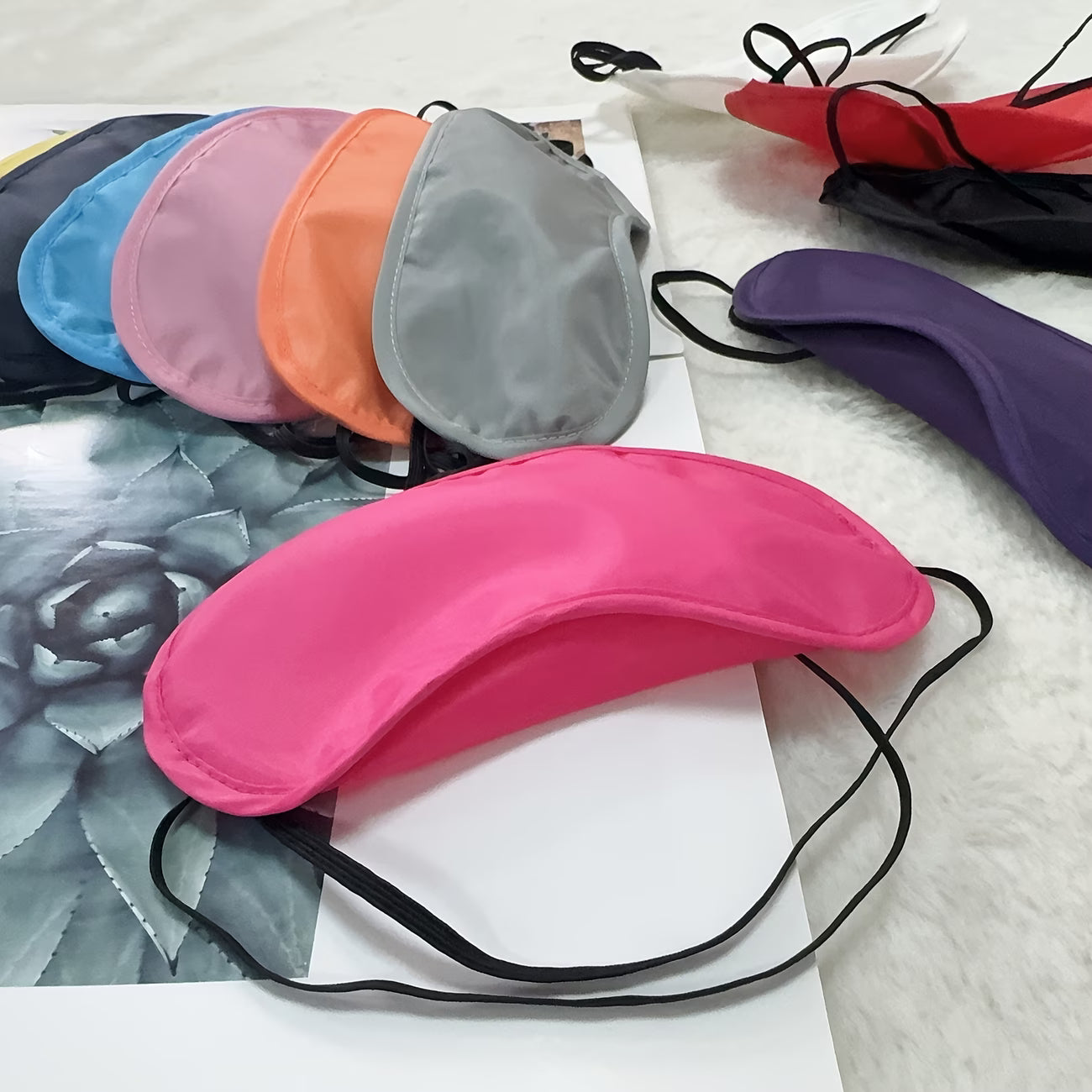 14pcs Colorful Sleep Masks Set – Light Blocking Eye Masks with Nose Bridge for Travel & Sleep