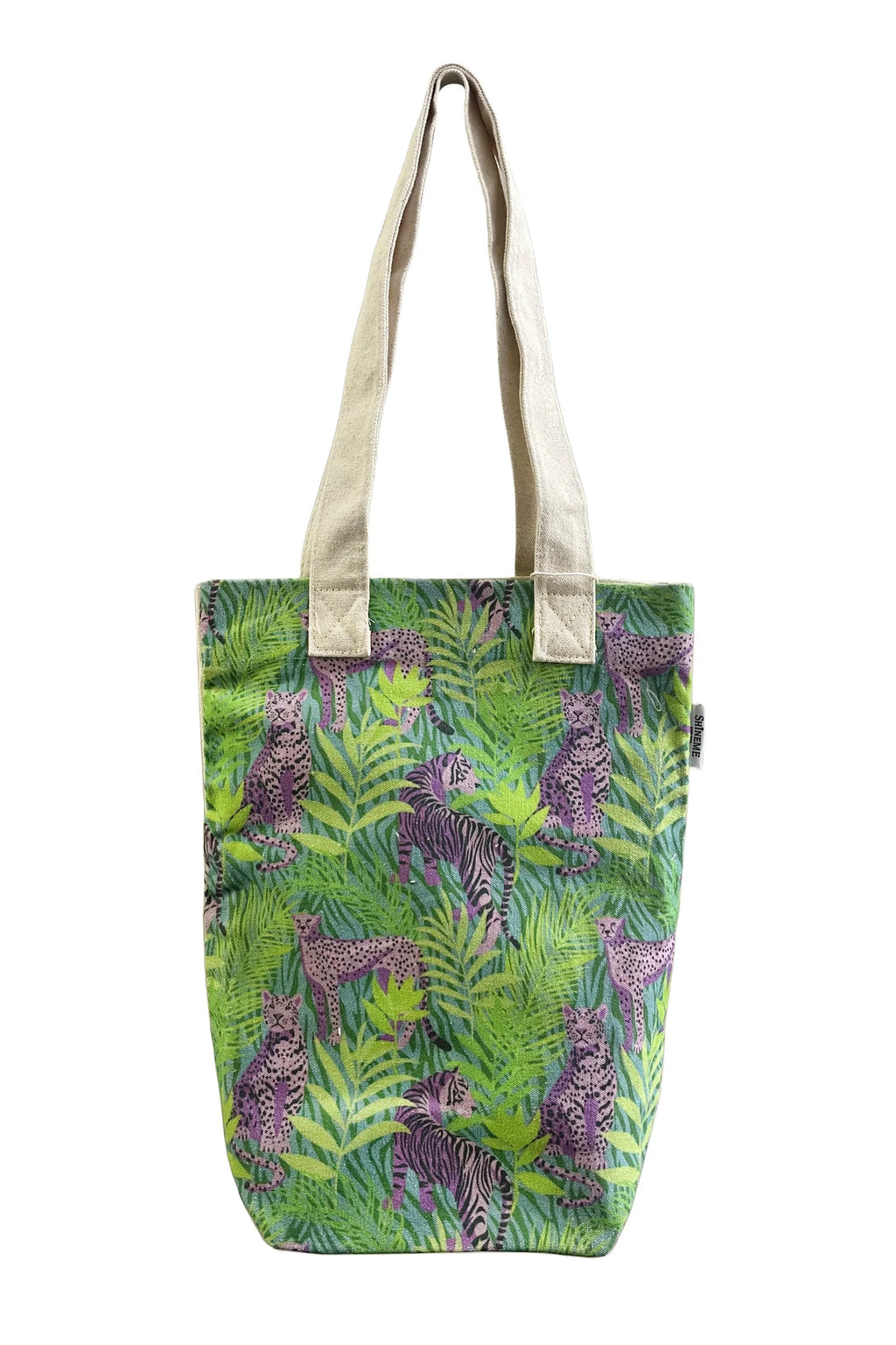 Leopard & Tiger Print Cotton Tote Bag