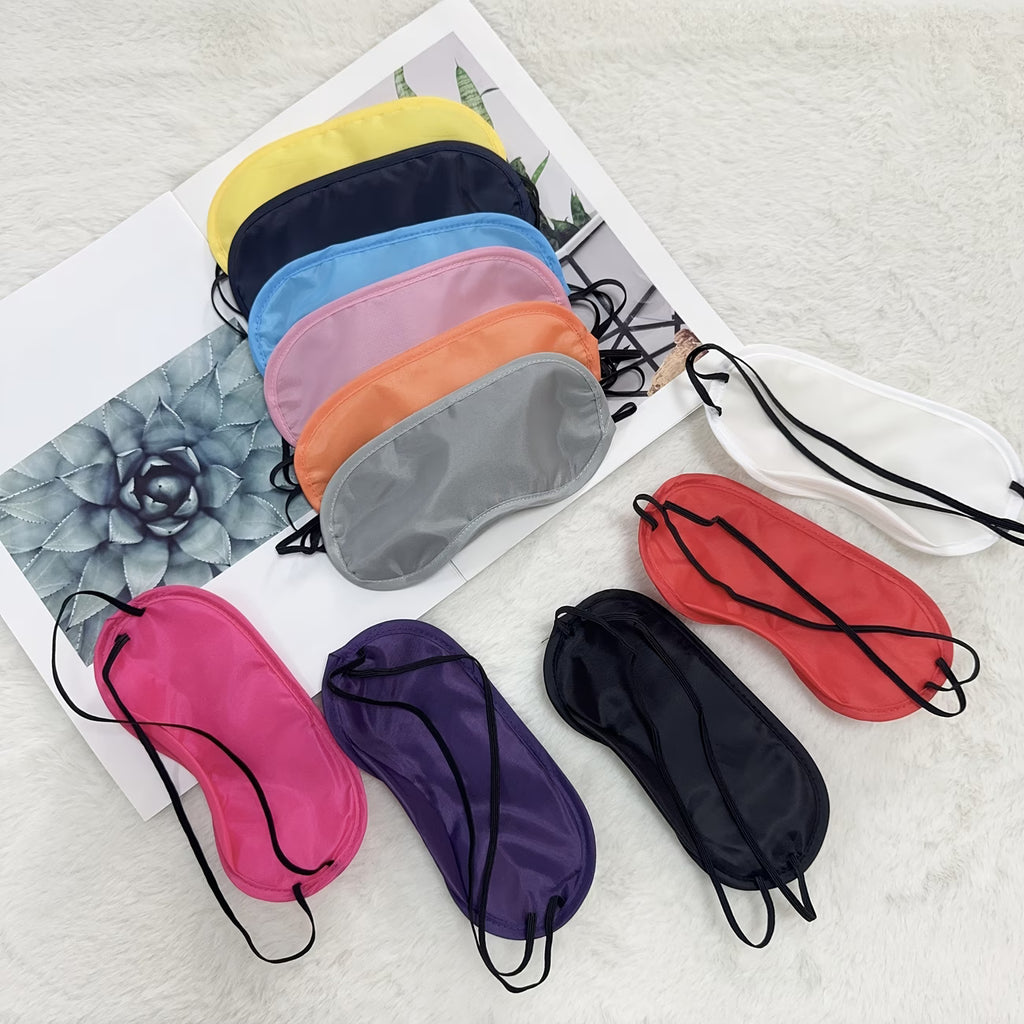 14pcs Colorful Sleep Masks Set – Light Blocking Eye Masks with Nose Bridge for Travel & Sleep