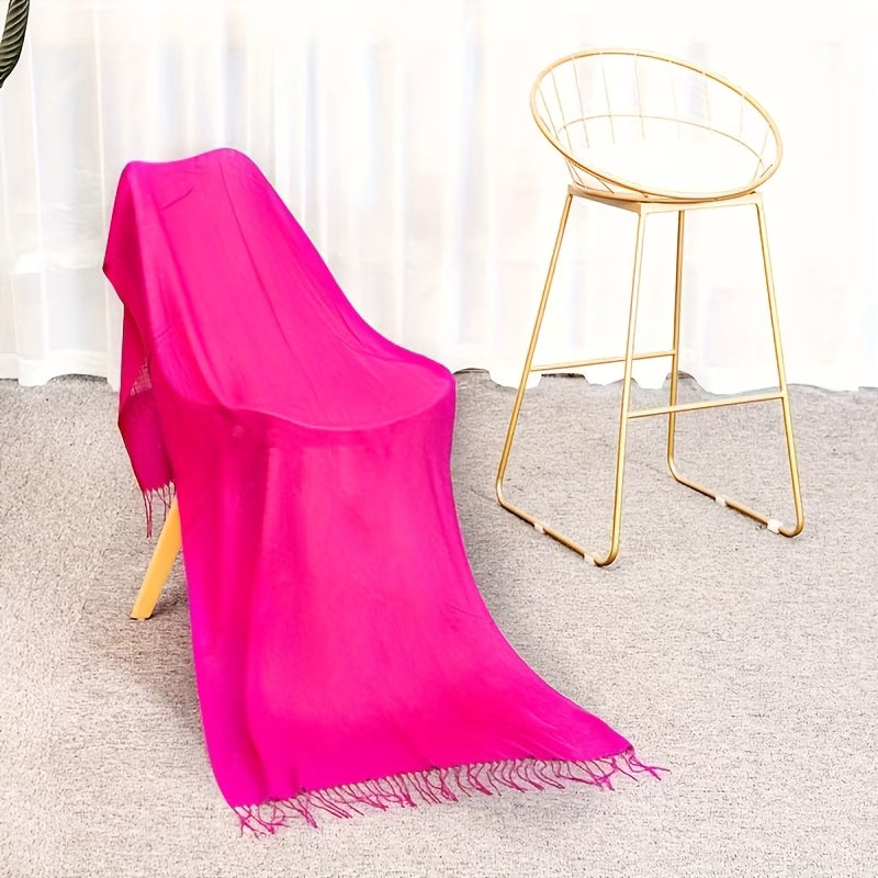 Women’s Elegant Tassel Scarf – Soft Imitation Cashmere Shawl (200 cm)