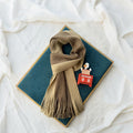 Men’s Double-Sided Striped Scarf – Warm Winter Scarf with Tassels