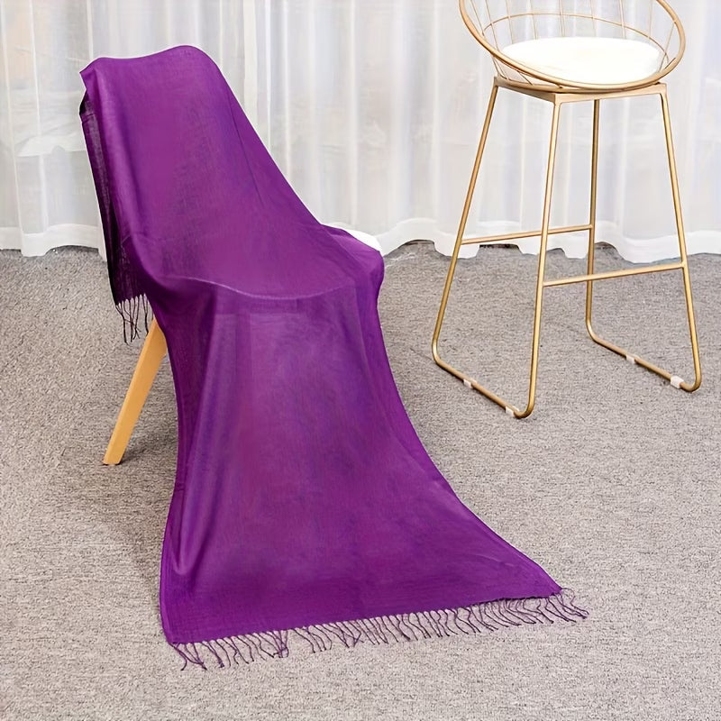 Women’s Elegant Tassel Scarf – Soft Imitation Cashmere Shawl (200 cm)