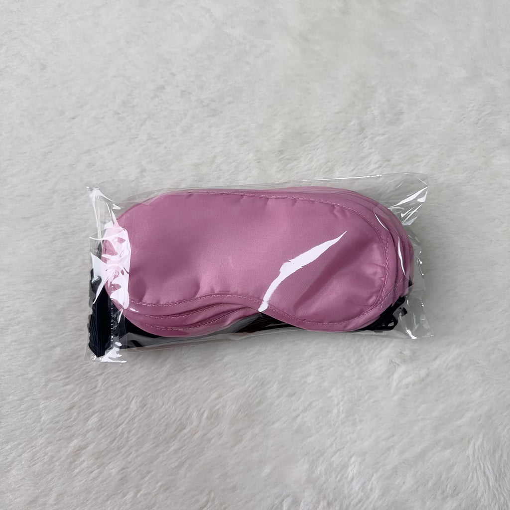 Premium Rose Pink Sleep Mask Set (10 Pack) – Soft Adjustable Eye Masks for Travel & Parties