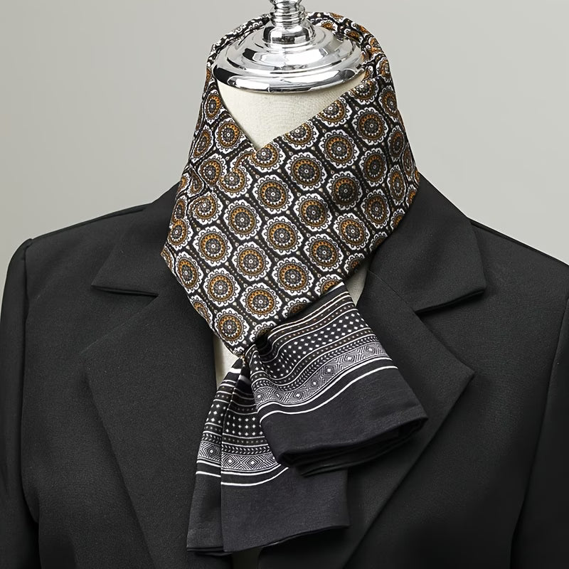 Men’s Satin-Like Elegant Scarf – Luxury Necktie Alternative for Formal & Casual Wear
